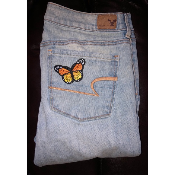 Orange Butterfly Patch Jeans 🦋🍊 - Picture 4 of 10